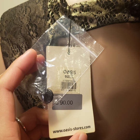 Black Gold OASIS Lace Dress - Picture 9 of 12